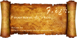 Feuermann Árkos névjegykártya